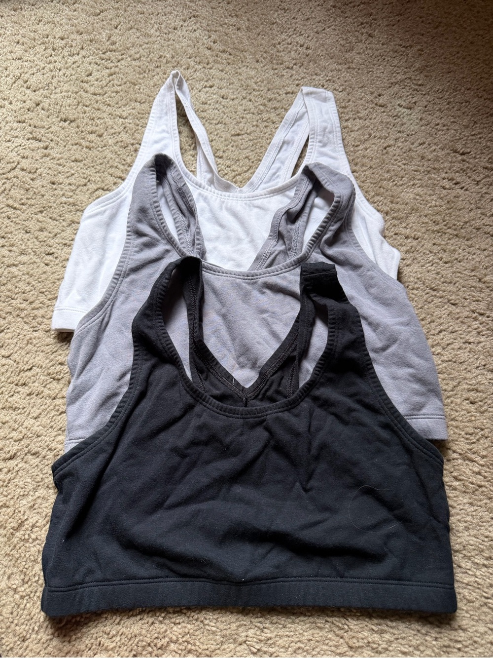 Women’s Racerback Bralette Tank - Black, Gray, White